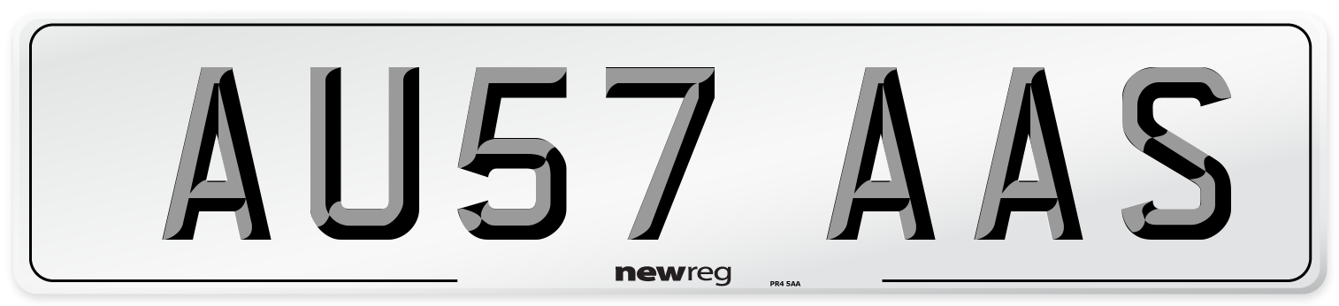 AU57 AAS Number Plate from New Reg